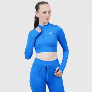 Top Deportivo Corto Azul con Tiras Acanaladas, Talla XL, Sujetador Deportivo Ajustable con Relleno, Top de Yoga con Forro de Spandex Suave, Ropa Deportiva Estampada - Product Image 5