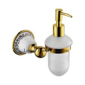 Bouteille de stockage de savon de couleur brune avec pompe de couleur argent en laiton nickelé fabriqué à la main Design fantaisie pour salle de bain et cuisine - Product Image 5