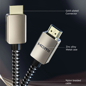 Câble HDMI 8K 2.1 ultra haute vitesse 48 Gbps 10K 8K60 4K120 HDR ARC Ethernet, <span class=keywords><strong>cordon</strong></span> HDMI tressé en alliage de zinc pour téléviseur 8K et moniteur - Product Image 2