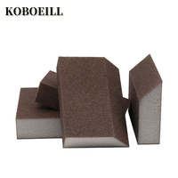 Bloque de lijado biselado de esponja abrasiva, bloque de lijado manual duradero, esponja de lijado en húmedo y en seco para madera, metal y paneles de yeso