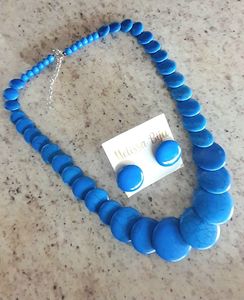 Collar de cuentas de resina de bola de estilo veraniego Cadena de cuerda inspirada en la playa - Product Image 4