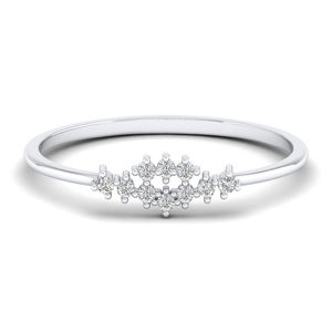 Design original 14K or rose rond brillant 0.07 carats bagues en moissanite pour fiançailles bijoux de fête de mariage - Product Image 2