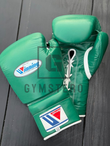 Nouveauté gagnante : Gants de boxe professionnels en cuir à doigts complets, 3 pièces, avec sangle de poignet réglable et fermeture à lacets - Product Image 2