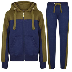 Ensemble de survêtement réversible deux pièces pour homme, noir uni, automne, veste zippée intégrale et pantalon de survêtement, 100 % coton, respirant et léger - Product Image 3