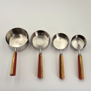 4Pcs <b>Measuring</b> <b>Cups</b> & Spoon <b>Set</b> Stainless Steel Stackable Nesting <b>Measuring</b> <b>Cups</b> Spice <b>Measuring</b> Spoon for Cooking Baking Food - Product Image 2