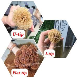 ผมต่อแบบหยักศกธรรมชาติแท้ติดหนังกำพร้าผมคนเวียดนามปลายแบน - Product Image 4