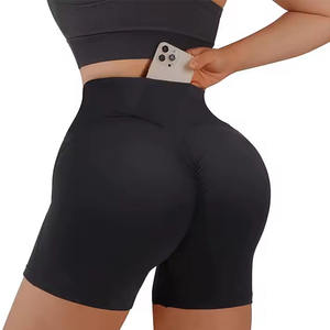 Pantalones cortos de cintura con cordón de verano para mujer con estampado completo, ropa deportiva, entrenamiento de gimnasio, entrenamiento atlético, pantalones cortos elásticos para mujer - Product Image 5