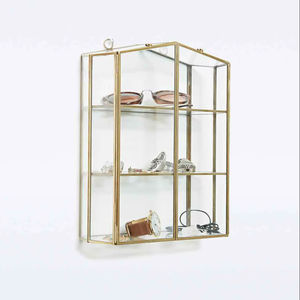 Elegante Joyero de Metal y Vidrio, Estuche de Almacenamiento de Joyas para Interiores de Hogar Contemporáneos - Product Image 1