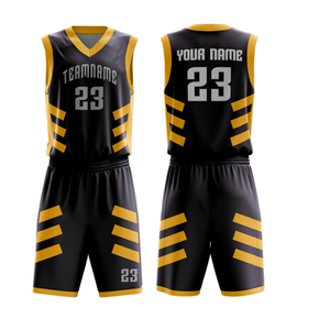 Juego de uniformes de baloncesto juvenil personalizados sublimados de poliéster transpirable de Pakistán - Product Image 1