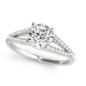 Meilleure vente, bague solide en diamant naturel de conception classique avec couleur F G et pureté VVS, bague en diamant naturel pour l'exportation