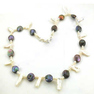 Magnifique collier de perles avec fermoir en argent pour cadeaux de bijoux pour femmes - Product Image 1