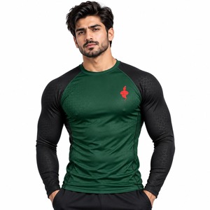Camiseta Deportiva de Manga Larga para Hombre, Compresión, para Entrenamiento, Fitness, Running, Ciclismo, Surf, Gimnasio - Product Image 1