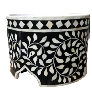 Support à gâteau rond en os incrusté artisanal avec motif artistique, support à dessert haut de gamme pour mariage, anniversaire et grande célébration - Product Image 2