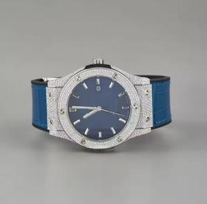 Thanh lịch nửa Iced out phòng thí nghiệm kim cương xem moissanite kim cương xem rắn 925 Sterling bạc mạ hip hop kim cương đồng hồ - Product Image 3