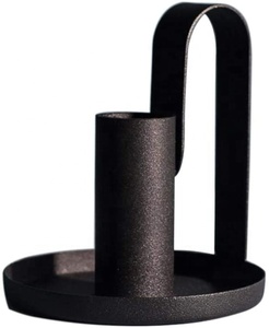 Axiom Home Accents – Ensemble de bougeoirs modernes coniques en fer noir et métal argenté, support de lanterne fait main, décoration d'intérieur, Noël - Product Image 4