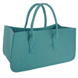 Bolsa de Fieltro Turquesa para Leña, Accesorio para Conjuntos de Chimenea - Product Image 2