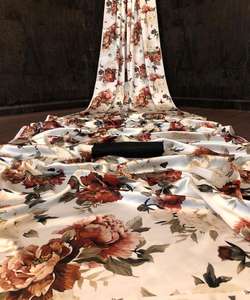 Ropa de fiesta Banarasi Saree con diseñador Surat Blusa Material Bollywood Indian Sari con blusa Mayorista Torque Color Saree Prenda - Product Image 1