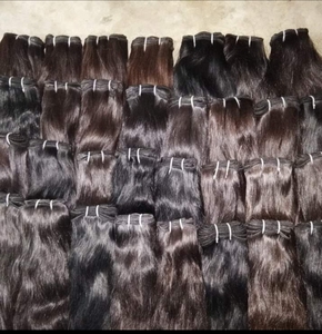 Extensiones de cabello Remy de estilo ondulado de agua recto de hueso dibujado doble precio barato al por mayor de fuente India características suaves cabello humano - Product Image 6