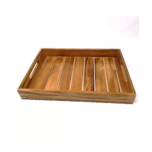 Plateau en bois sur mesure pour la maison, plateau de service rectangulaire design pour aliments, thé, café, barware et boissons - Product Image 6
