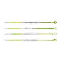 Kit d'outils de dissolvant de points noirs professionnel 4 pièces en acier inoxydable acné bouton Popper extracteur de comédon pour les soins de la peau du visage