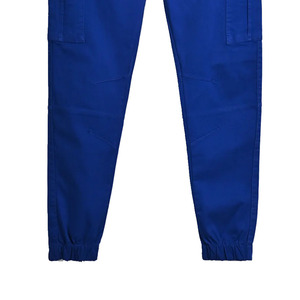 Top Selling <b>Men's</b> Premium Quality Blue Cotton Cargo <b>Trousers</b> <b>Lightweight</b> Casual <b>Trousers</b> with Elastic Waist and Pockets on Sale - Product Image 5