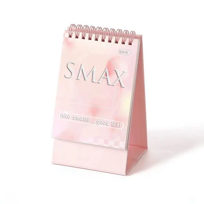 F smaxtv Notebook Fashion Simple Memo Book Monthly Calendar Office Desktop Decoration Calendar Free Notes and Pens