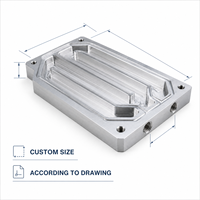 Plaque de refroidissement liquide usinée sur mesure par CNC avec options d'électroérosion à fil, en acier inoxydable, tolérance stricte (+/-0,005 mm) - Certifiée ISO 9001