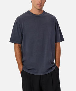 Venta al por mayor 100% algodón personalizado camiseta de calidad superior de lujo estilo de calle peso pesado de gran tamaño en blanco Camisetas cuello redondo - Product Image 1