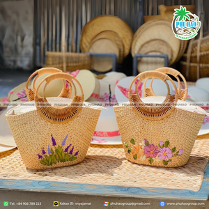 Producto popular Manténgase elegante y verde con una bolsa de Jacinto de playa vintage este verano con alta calidad - Product Image 6