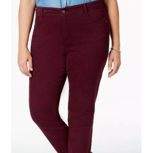 Jeans da Donna Style & Co a Gamba Dritta in Denim Color Vino Taglia 16 con Effetto Contenitivo e Elemento di Moda Semplice - Product Image 3