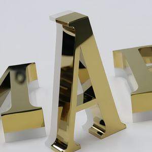 Segnaletica personalizzata per negozio all'aperto a LED per tabacco e alcol. Segnali LED acrilici in acciaio inox retroilluminati 3D. Lettere canale in metallo acrilico - Product Image 1