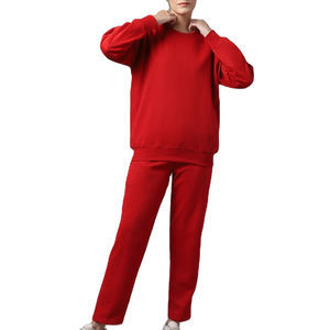 Conjunto de chándal de gimnasio unisex para hombre y mujer, conjunto de 2 piezas, 100% de algodón, transpirable, a prueba de viento, sudadera y chándal para hombre - Product Image 1