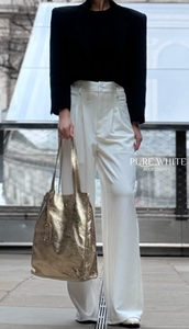 Sac de shopping en cuir italien avec pochette amovible-PL580 - Product Image 6