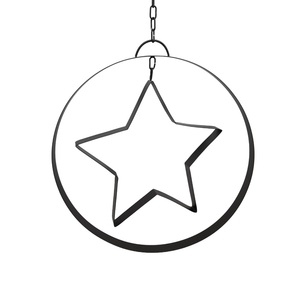 Nuevo diseño, artículo colgante decorativo de hierro, acabado plateado para Navidad, decorativo, hecho a mano, venta al por mayor a granel - Product Image 6