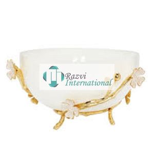 Cuenco de hoja de roble negro y dorado, decoración de diseño elegante de lujo, cuencos antiguos para servir frutas de lujo de la mejor calidad al por mayor - Product Image 6