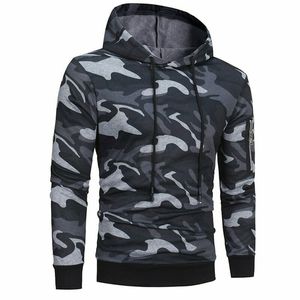 Diseño de estampado de camuflaje Sudaderas con capucha y sudaderas para hombre Ropa Suéter unisex de gran tamaño en blanco Sudaderas con capucha estampadas - Product Image 2
