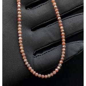 Perles de diamant facettées 100% naturelles AAA+ 3 mm, élégantes, couleur champagne rouge, bijoux personnalisés sur mesure avec perle de diamant - Product Image 6