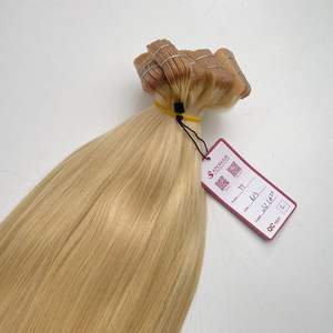 Extensiones de cabello Remy Tape-In de alta calidad 100%, extensión de cabello rubio recto de 20 pulgadas - Product Image 3