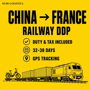 Agent de transport ferroviaire Chine vers France Europe – Livraison DDP de vélos <span class=keywords><strong>électrique</strong></span>s et trottinettes avec suivi GPS – Service de train de marchandises - Product Image 1