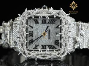 Reloj de Diamantes Moissanite VVS en Oferta para Hombre y Mujer, Totalmente Automático, Color Blanco, Espinas, Lujo, Estilo Antiguo - Product Image 6