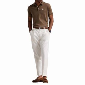 Chemises décontractées pour hommes à coupe classique, 100% fibre de bambou, tissu jersey respirant, manches courtes, couleur unie - Product Image 1