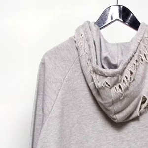 Top High Quality Comfortable <b>Men</b> Distressed <b>men's</b> hoodie 100% Cotton Made Long Sleeve <b>Men</b> Distressed <b>men's</b> hoodies - Product Image 5