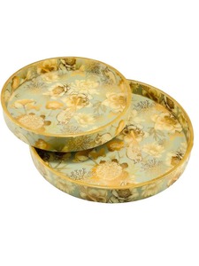 Mejor Venta de bandeja de servicio de madera MDF elegante mesa de comedor bandeja de exhibición de almacenamiento para la hora del té desayuno decoración hecha en la India - Product Image 3