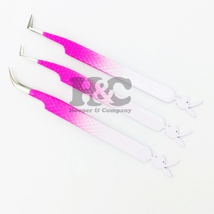 Nouvelles pinces à épiler professionnelles pour extensions de cils, tendance durable, maquillage haut de gamme, design inférieur, ombré, acier inoxydable, vison - Product Image 3
