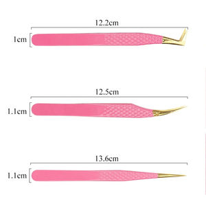 Extensions de cils individuelles en forme de Y, marque privée, douces, pour fête de Noël, courbure C/D/L/LU/M, pinces rouges, extensions de cils colorées bleues et violettes - Product Image 3