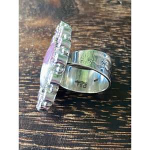 Southwest Handmade Multi Stone Sterling Silver Cluster <b>Ring</b> <b>Adjustable</b> <b>Size</b> 8.75 Casual Lovers Style - Product Image 6