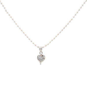 The99Jewel Collier ras du cou fin Pierre d'Autriche Pendentif chaîne plaqué argent 1200954 - Product Image 1