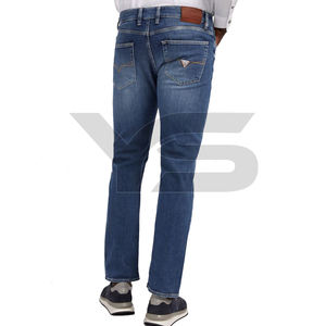 Pantalones vaqueros de mezclilla informales de alta calidad, estilo recto transpirable de cintura media con patrón sólido para todas las estaciones, suministro de ODM - Product Image 5