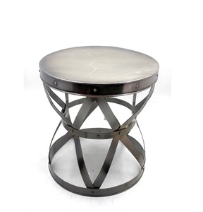Tables d'appoint en nickel noir antique de table ronde pour la maison et l'hôtel meubles de salon décoratifs personnalisés - Product Image 1