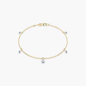 Pulsera de Plata 925 con Moissanita de 1.25 Ct, Estilo Vintage, Chapada en Oro Amarillo de 14k - Product Image 2